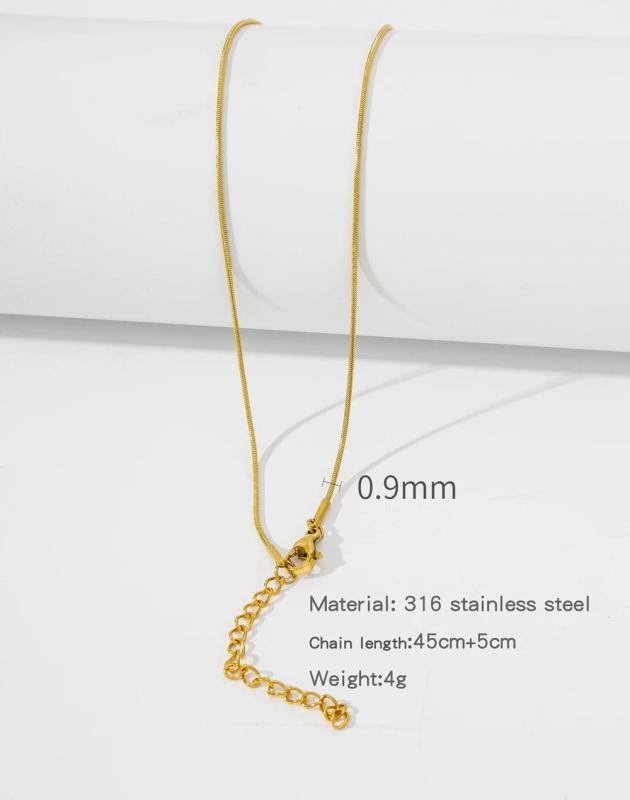 HONGTONG Chain Necklace For Women Stainless Steel Jewelry Long Chains