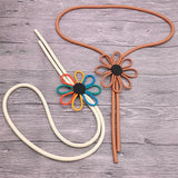 Gothic Flower Pendant Necklace Rubber Big Vintage Jewelry Gift