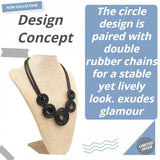 Double Layer Lucky Round Choker Necklace Gothic Pendant Jewelry