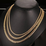 Stainless Steel Cuban Chain Necklace 3MM-7MM Wide