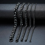 Stainless Steel Cuban Chain Necklace 3MM-7MM Wide