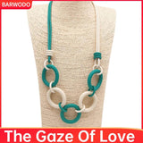 Round Pendant Necklaces Gothic Rubber Rope Party Bar Accessories Jewelry