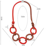 Round Pendant Necklaces Gothic Rubber Rope Party Bar Accessories Jewelry