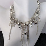 Star Necklaces Star Chain Chokers Pentagram Chain Necklaces Hot Girl Women