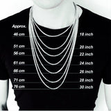 Stainless Steel Twist Braided Chain Necklace for Men, 3-8mm