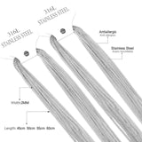 10pcs Stainless Steel Flat Net Link Necklaces for DIY Jewelry Making