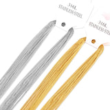 10pcs Stainless Steel Flat Net Link Necklaces for DIY Jewelry Making