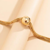 Vintage Big Ball Choker Necklace Layered Chain Neck Jewelry