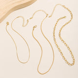 Hip Hop Thin Snake Chain Necklace for Women Multilayer Link Chain Choker