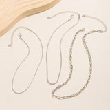 Hip Hop Thin Snake Chain Necklace for Women Multilayer Link Chain Choker