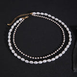 Punk Pearl Necklace Men Acrylic Beads Choker