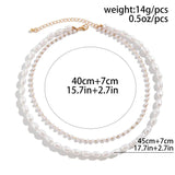 Punk Pearl Necklace Men Acrylic Beads Choker