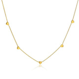 Heart Link Choker Chain Necklace for Women, Stainless Steel Jewelry