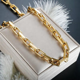 Chunky Link Chain Necklace Stainless Steel Waterproof