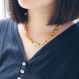 Chunky Link Chain Necklace Stainless Steel Waterproof