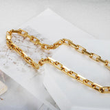 Chunky Link Chain Necklace Stainless Steel Waterproof