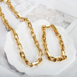 Chunky Link Chain Necklace Stainless Steel Waterproof