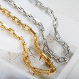 Chunky Link Chain Necklace Stainless Steel Waterproof
