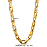 Chunky Link Chain Necklace Stainless Steel Waterproof