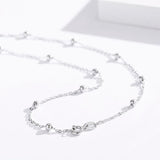 925 Sterling Silver Beads Cross Chain Choker Necklace Women Girls Kids Jewelry
