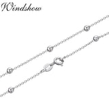 925 Sterling Silver Beads Cross Chain Choker Necklace Women Girls Kids Jewelry