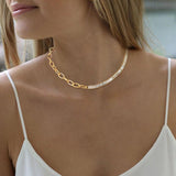 Tennis Necklace & Chain Choker Set, Stainless Steel