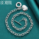 925 Silver Heart Pendant Necklace Wedding Party Charm Jewelry