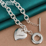 925 Silver Heart Pendant Necklace Wedding Party Charm Jewelry