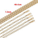 5pcs 40+5cm Stainless Steel Beaded Chains Chokers Necklaces