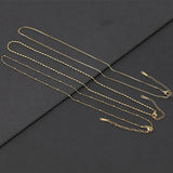 5pcs 40+5cm Stainless Steel Beaded Chains Chokers Necklaces