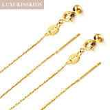 1mm Thin 5pcs Keel Chain Stainless Steel Chains DIY Female