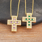 Cross Rhinestone Pendant Choker Necklace for Women