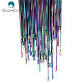 Rainbow Square Snake 1.4mm Stainless Steel Chains Necklace 18'' 20''