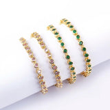 5 Color Rhinestone Women Pendant Iced Out Tennis Chain Necklace Charm Gift