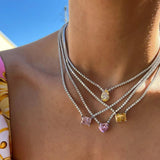 Sexy Stainless Steel Tennis Zircon Necklace for Women