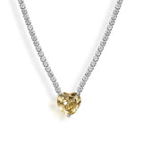 Sexy Stainless Steel Tennis Zircon Necklace for Women