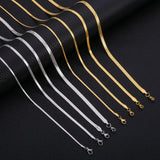 HONGTONG Blade Chain Necklace Stainless Steel 2-5MM 45-60CM Choker