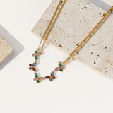 Colorful Crystal Butterfly Choker Necklace for Women Girl Neck Chain
