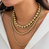 Heavy CCB Beads Chain Necklace Choker Grunge Jewelry