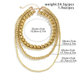 Heavy CCB Beads Chain Necklace Choker Grunge Jewelry