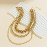 Heavy CCB Beads Chain Necklace Choker Grunge Jewelry