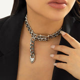 Steampunk Cuban Chain Charm Choker Necklace for Women