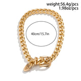 Steampunk Cuban Chain Charm Choker Necklace for Women