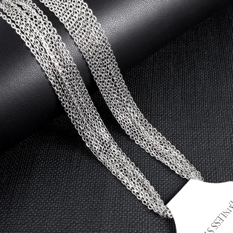 ASON Stainless Steel Chain Necklace Women's Necklaces 10pcs/lot Gift Bijoux