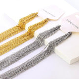 ASON Stainless Steel Chain Necklace Women's Necklaces 10pcs/lot Gift Bijoux