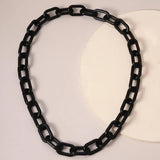Acrylic Choker Necklace Collar Statement Resin Orange Chunky Thick
