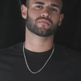 Collier chau00eene cubaine en acier inoxydable pour papa