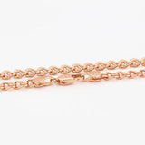 Rose Gold 585 Men's Necklace 6 mm Nickel Copper