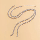 Rhinestone Choker Necklace Wedding Tassels Necklace