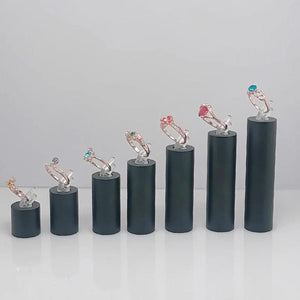 Matte Acrylic Ring Jewelry Display Stand Holder Props Showcase Organizer